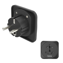 Hama 00223461 adattatore per presa di corrente Universale Nero