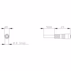 Siemens 3SX5601-4GA05 Kupplung mit Anschlussleit ung 5m 8mm Rasta - Vista aggiuntiva 3