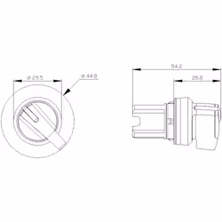 Siemens 3SU1002-2CF10-0AA0 Knebelschalter beleuchtbar 22mm rund Kunststo - Vista aggiuntiva 5