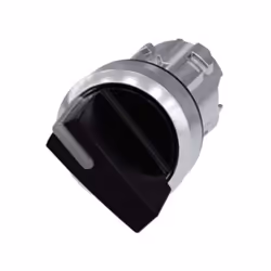Selettore illuminabile rotondo Siemens 22mm argento - 3SU10522BF100AA0 Selettore illuminabile in metallo lucido. -Colore dell ...