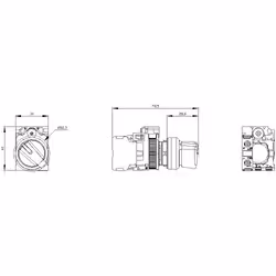 Siemens 3SU1100-2BF10-1BA0Knebelschalter beleuchtbar 22 mm rund - Vista aggiuntiva 6