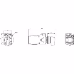 Siemens 3SU1150-2CM60-1NA0 Knebelschalter ws tastend 1S+1S - Vista aggiuntiva 6