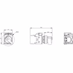 Siemens 3SU1150-2CF60-1BA0 Knebelschalter weiss verrastend 1S - Vista aggiuntiva 4