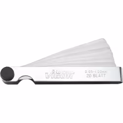 Testing of gap dimensions, contact gaps, hollow spaces Locknut Sheets conically shaped 20 sheets 0.05 – 1.00 mm Apertura chia ...