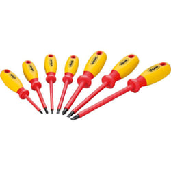 Vde screwdriver set ∙ V2027 ∙ Profilo ad intaglio, Profilo intaglio a croce ph ∙ 0.5 x 3 – 1.2 x 6.5 · PH0 – PH2 ∙ Numero utensili: 7