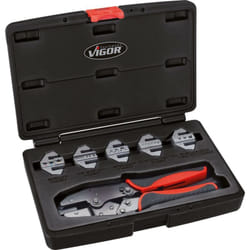 Vigor - V2499 Kit pinza crimpatrice 6 parti Capocorda isolato, Capocorda chiuso non isolato, Terminale aperto non isolato