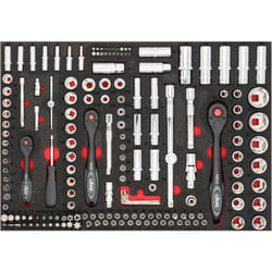 Vigor - Socket tool set ∙ V4188 ∙ Attacco quadro, cavo, 1/4 di pollice (6,3 mm), Attacco quadro, cavo, 3/8 di pollice (10 mm), Attacco quadro, cavo,