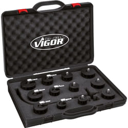 Vigor - Turbo system pressure tester set for click systems ∙ V4192 ∙ 12-pieces ∙ Numero utensili: 12