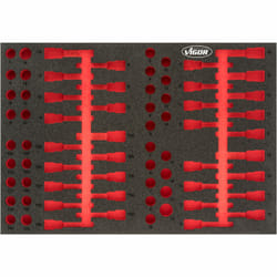 Vigor V4752 accessorio per scatola di conservazione Nero, Rosso Set di divisori