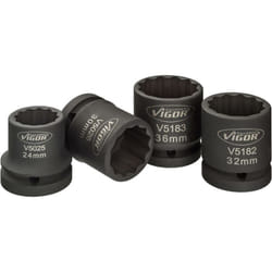 Impact socket set ∙ V5024 ∙ Attacco quadro, cavo, 3/4 di pollice (20 mm) ∙ Profilo a doppio esagono esterno ∙ 24 · 30 · 32 · 36 ∙ Numero utensili: 4