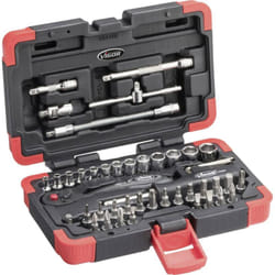 Vigor - Socket set ∙ V2414N ∙ Attacco quadro, cavo, 1/4 di pollice (6,3 mm) ∙ Profilo esagonale esterno, Profilo interno torx®, Profilo esagonale