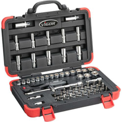 Vigor - Socket set ∙ V2305N ∙ Attacco quadro, cavo, 3/8 di pollice (10 mm) ∙ Profilo esagonale esterno, Profilo interno torx®, Profilo esagonale