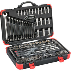 Vigor - Socket set ∙ V3277N ∙ Attacco esagonale, massiccio, 5/16 di pollice (8 mm), Attacco quadro, cavo, 1/4 di pollice (6,3 mm), Attacco quadro,