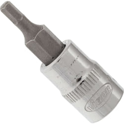 Screwdriver socket for inside hexagon screws ∙ V2430N ∙ Attacco quadro, cavo, 1/4 di pollice (6,3 mm) ∙ Profilo esagonale interno ∙ Size 3 mm