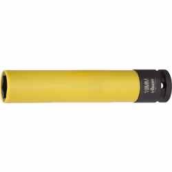 Damage-free operation of wheel bolts by rotating plastic sleeve Extra-long socket ensures sufficient distance from wing when ...