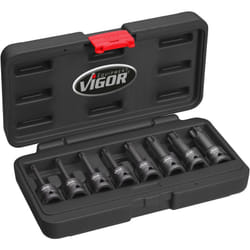 Vigor - Impact screwdriver socket set for internal t profile ∙ V7017 ∙ Attacco quadro, cavo, 1/2 di pollice (12,5 mm) ∙ Profilo interno torx® ∙ T30 –