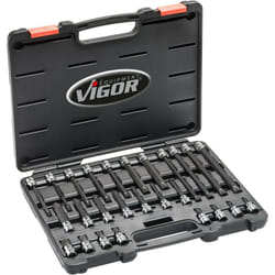 Vigor - Screwdriver socket set for screws with internal serration (xzn) ∙ V6018 ∙ Attacco quadro, cavo, 3/8 di pollice (10 mm) ∙ Profilo poligonale