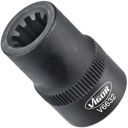 Vigor - Socket ∙ V6632 ∙ Attacco quadro, cavo, 3/8 di pollice (10 mm) ∙ Profilo scanalato ∙ Size 9 mm