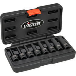 Vigor - Impact screwdriver socket set for inside hexagon profile ∙ V7019 ∙ Attacco quadro, cavo, 1/2 di pollice (12,5 mm) ∙ Profilo esagonale interno