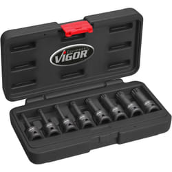 Vigor - Impact screwdriver socket set for internal serration profile (xzn) ∙ V7018 ∙ Attacco quadro, cavo, 1/2 di pollice (12,5 mm) ∙ Profilo