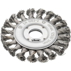 Vigor - Wheel brush for right-angle grinder ∙ 115 mm ∙ knotted wire ∙ V6804