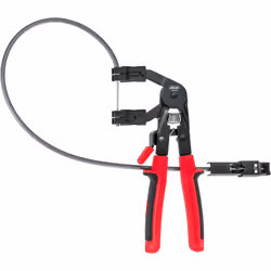 Semi-flexible, reinforced bowden cable Operation of self-gripping hose clamps and spring band clamps which are hard to reach  ...