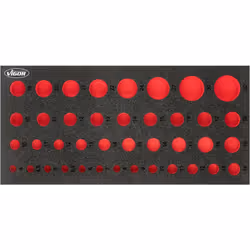 2-component soft foam insert Insert measurement / drawer size: S (188 x 393 x 35 mm) VIGOR 2-Alloggiamenti in espanso morbido ...