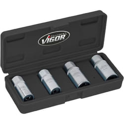 Vigor - Set di estrattori per prigionieri V6412/4 per il montaggio e lo smontaggio senza danni di prigionieri e viti singole, versatile, azionamento