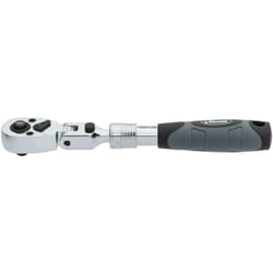 Telescopic reversible ratchet with hinge joint ∙ V6614N ∙ Attacco quadro, massiccio, 1/4 di pollice (6,3 mm) ∙ 225 mm
