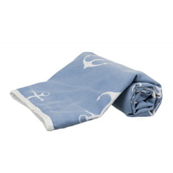 TRIXIE 37103 coperta per cani e gatti Cane Cotone, Poliestere Blu, Bianco
