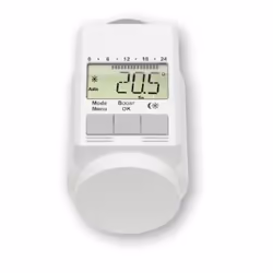 Eqiva CC-RT-O-CnL-W-R5-2-EQ, Bianco, M30 x 1.5 mm, IP20, °C, LCD, Batteria