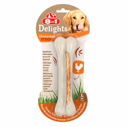 8in1 Chicken Bone Strong, Spuntini, Cane, Adulto, Pollo, 130 g, Senza glutine
