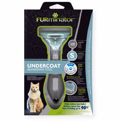 FURminator 141228 pettine e spazzola per animali Grigio, Colore foglia di tè Gatto Spazzola rimuovi pelo - Vista aggiuntiva 4