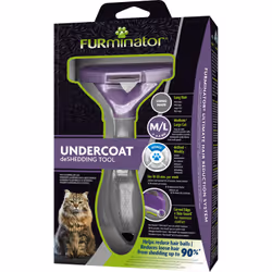 FURminator FUR4048422141280 pettine e spazzola per animali Nero, Viola Gatto Spazzola rimuovi pelo - Vista aggiuntiva 4