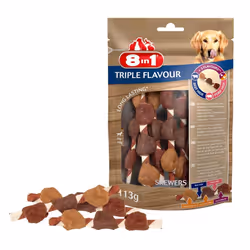 8in1 144632 premio per cani e gatti Cane Spuntini Pollo, Anatra, Pelle non conciata 113 g - Vista aggiuntiva 5