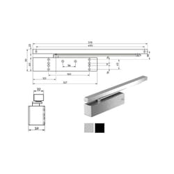 Dormakaba - Chiudiporta Aerodinamico Argento Ts 98 Xea Dorma