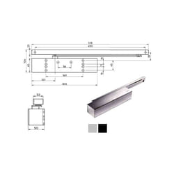 Dormakaba - Chiudiporta Aerodinamico Argento Ts 92 Xea Dorma