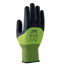 Uvex C500 wet plus, Nero, Verde, Adulto, Adulto, Unisex, 1 pz, Polietilene, Viscosa, Poliammide, Vetroresina