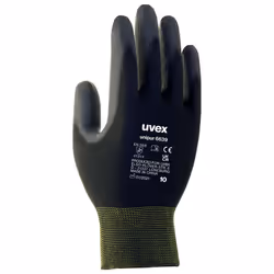 Uvex 60248, Guanti da fabbrica, Nero, Adulto, Unisex, 1 pz, EN 388:2016 (4 1 3 1 X)