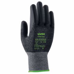 Uvex C300 wet, Nero, Grigio, Adulto, Adulto, Unisex, 1 pz, Polietilene, Viscosa, Poliammide, Vetroresina