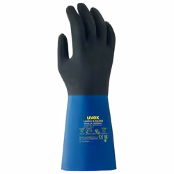 Uvex rubiflex S XG35B Guanti da fabbrica Nero, Blu Cotone, Nitrile, Gomma