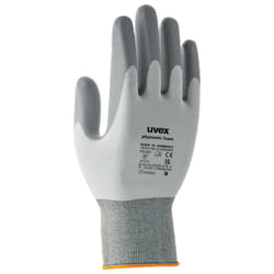 Uvex 6005010 Guanto protettivo Grigio, Bianco Elastan, Poliammide 1 pz