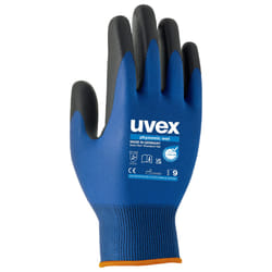 Uvex 6006008 Guanto protettivo Blu, Grigio Elastan, Poliammide 1 pz
