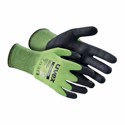 Uvex 60604 Guanti da fabbrica Verde Viscosa, Poliammide, Acciaio