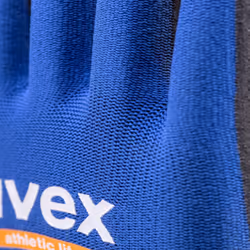 Uvex 6002711 Guanto protettivo Guanti da officina Antracite, Blu Elastan, Poliammide 1 pz