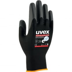Uvex 60038 Guanti a manopola protettivi Nero Carbonio, Elastan, Poliammide 1 pz