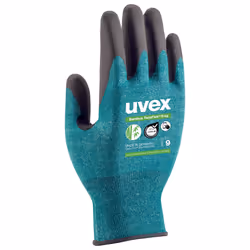 Uvex 60090, Guanti da fabbrica, Nero, Verde, Adulto, Unisex, Resistente al taglio, 1 pz