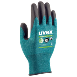 Uvex 60090 Guanti da fabbrica Nero, Verde Polietilene, Elastan, Viscosa, Poliammide, Acciaio 1 pz