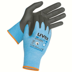 Uvex phynomic C XG Guanti da officina Nero, Blu Elastan, Vetroresina, Poliammide 10 pz