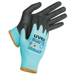 Uvex phynomic B XG Guanti da officina Nero, Blu Elastan, Vetroresina, Poliammide 10 pz